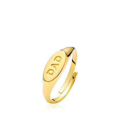 Sistie - Fam "Dad" - Ring gold pl. Silver